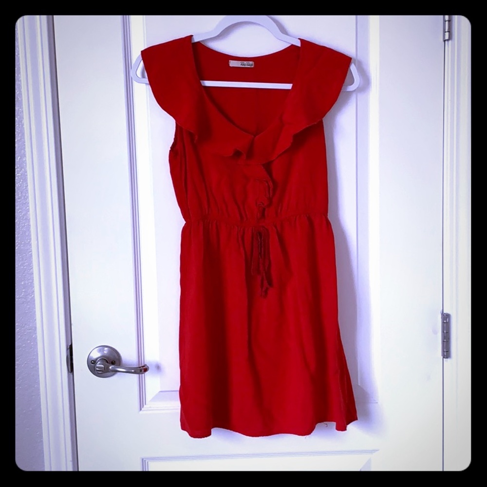 Red casual dress